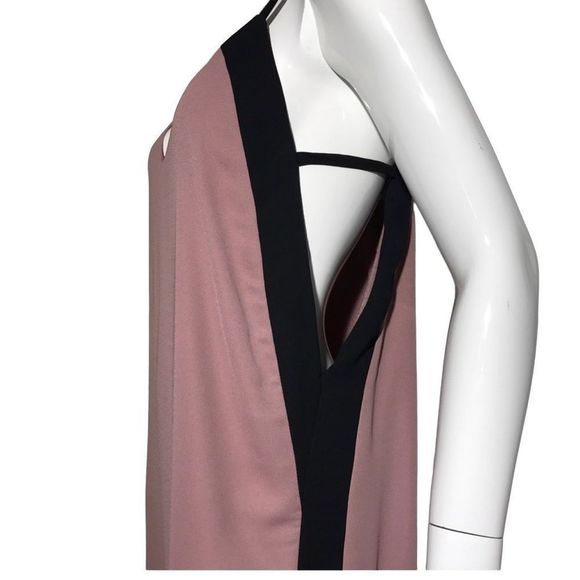 New Tobi Color Block Mauve & Black Long Sheath Maxi Dress Medium - Picture 6 of 8